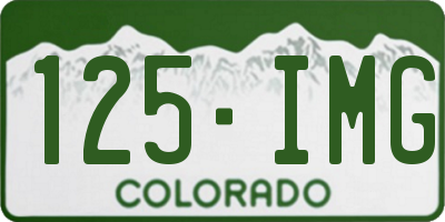 CO license plate 125IMG
