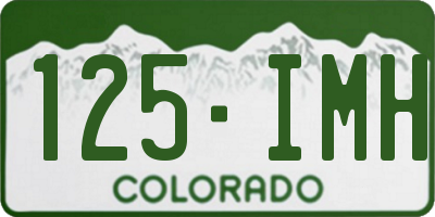 CO license plate 125IMH