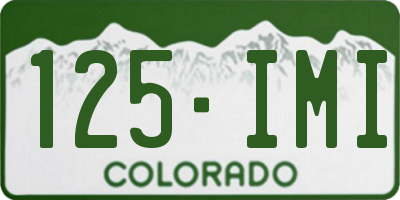 CO license plate 125IMI