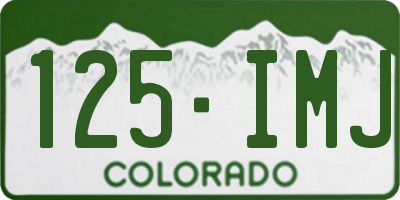 CO license plate 125IMJ