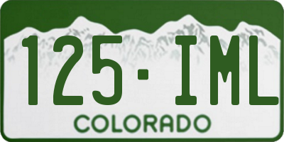 CO license plate 125IML