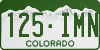 CO license plate 125IMN