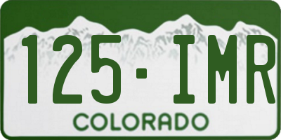 CO license plate 125IMR