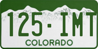 CO license plate 125IMT