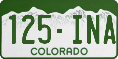 CO license plate 125INA