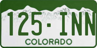 CO license plate 125INN