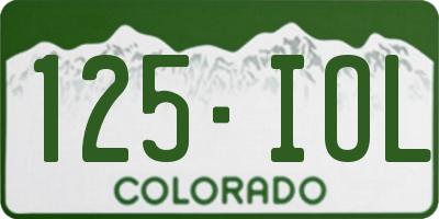 CO license plate 125IOL