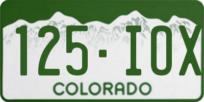 CO license plate 125IOX