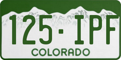 CO license plate 125IPF