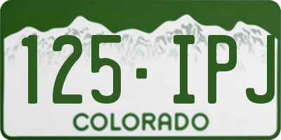 CO license plate 125IPJ