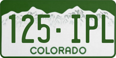 CO license plate 125IPL