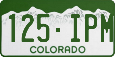 CO license plate 125IPM