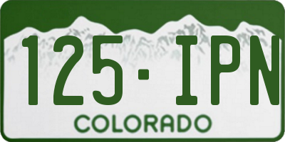 CO license plate 125IPN