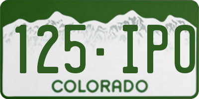 CO license plate 125IPO
