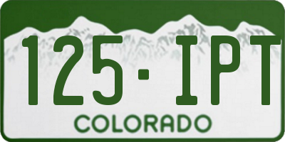 CO license plate 125IPT