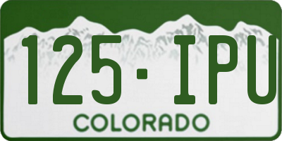 CO license plate 125IPU