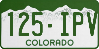CO license plate 125IPV