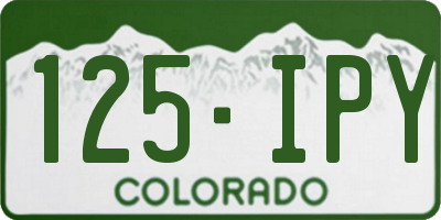 CO license plate 125IPY