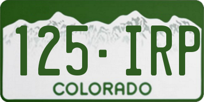 CO license plate 125IRP