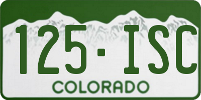 CO license plate 125ISC