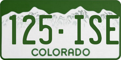 CO license plate 125ISE