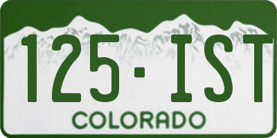 CO license plate 125IST