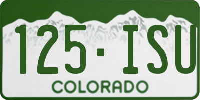 CO license plate 125ISU