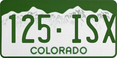 CO license plate 125ISX