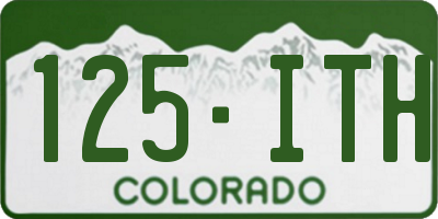 CO license plate 125ITH