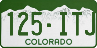CO license plate 125ITJ