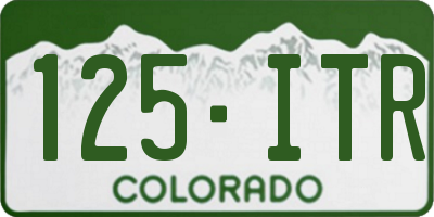 CO license plate 125ITR
