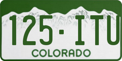 CO license plate 125ITU
