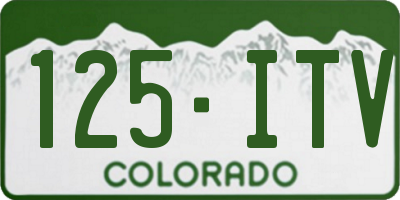 CO license plate 125ITV