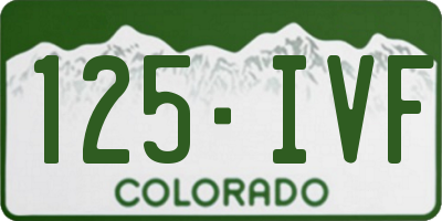 CO license plate 125IVF