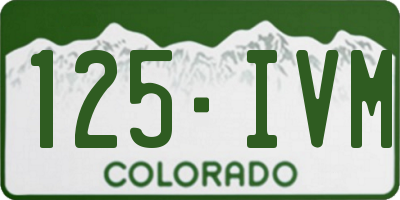 CO license plate 125IVM