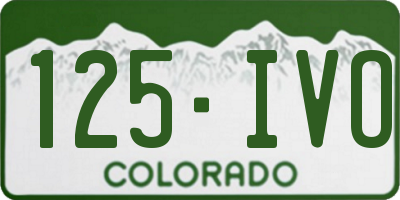 CO license plate 125IVO