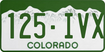 CO license plate 125IVX