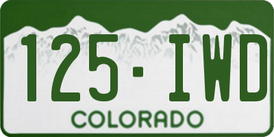 CO license plate 125IWD