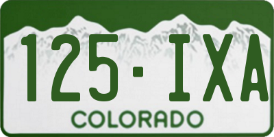 CO license plate 125IXA