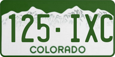 CO license plate 125IXC