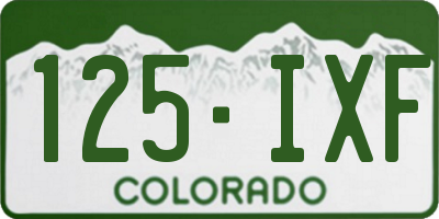 CO license plate 125IXF