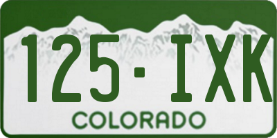 CO license plate 125IXK