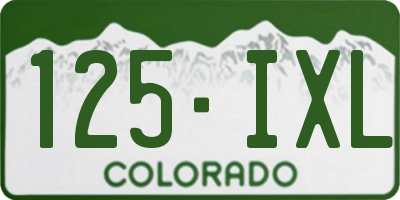 CO license plate 125IXL