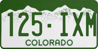 CO license plate 125IXM