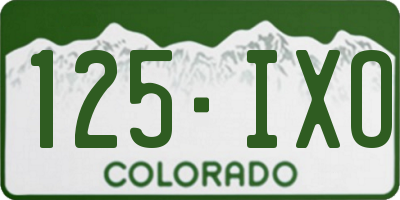 CO license plate 125IXO