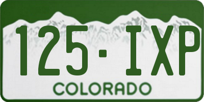CO license plate 125IXP