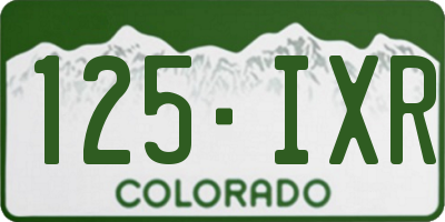 CO license plate 125IXR