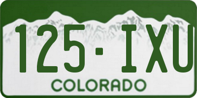 CO license plate 125IXU