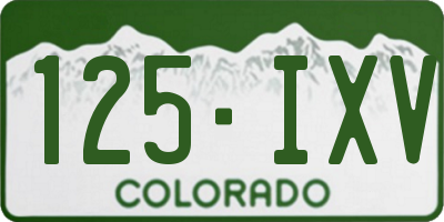 CO license plate 125IXV