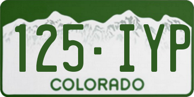 CO license plate 125IYP